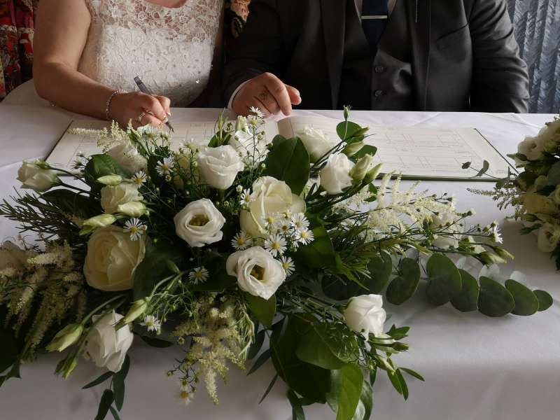 Sample of you and me wedding flowers by Brackens of Bowness